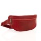 Красная кожаная сумка на пояс с тиснением Newery N40298CRR