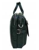 Фотография Мужская зеленая деловая кожаная сумка портфель Newery N9523GR