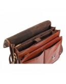 Фотография Портфель фирменный кожаный рыжего цвета Ashwood GARETH BRIEFCASE VT CHESTNUT