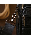 Фотография Практичная черная кожаная мужская сумка - барсетка Vintage 20669