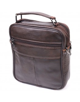 Коричневая мужская кожаная сумка барсетка Vintage 21272