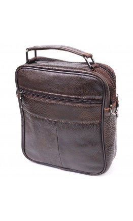 Коричневая мужская кожаная сумка барсетка Vintage 21272
