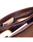 Фотография Мужской коричневый портфель из фактурной натуральной кожи KARYA 20938