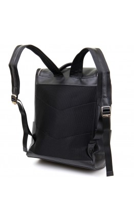 Черный кожаный мужской рюкзак Vintage 14523