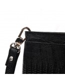 Фотография Удобный черный кошелек-клатч из натуральной фактурной кожи KARYA 21134