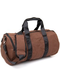 Тканевая коричневая сумка спортивная Vintage 20643