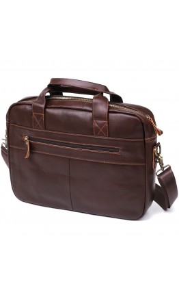 Мужская коричневая кожаная сумка для ноутбука Vintage 20681
