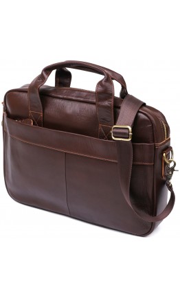 Мужская коричневая кожаная сумка для ноутбука Vintage 20681