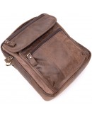 Фотография Коричневая кожаная мужская сумка - барсетка на два отделения Vintage 20441