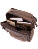 Фотография Коричневая кожаная мужская сумка - барсетка на два отделения Vintage 20441