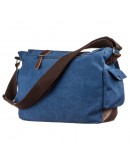 Фотография Синяя вместительная текстильная сумка на плече Vintage 20148