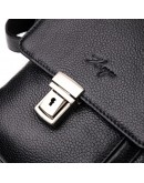 Фотография Черная кожаная мужская сумка на плечо фирменная KARYA 20904