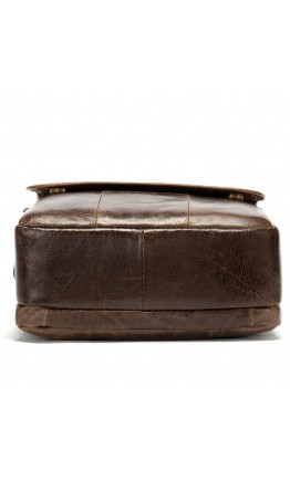 Мужская кожаная коричневая сумка на плечо Vintage 14945
