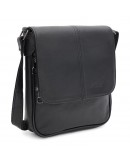 Фотография Черная кожаная мужская сумка на плечо Ricco Grande T1t0033bl-black