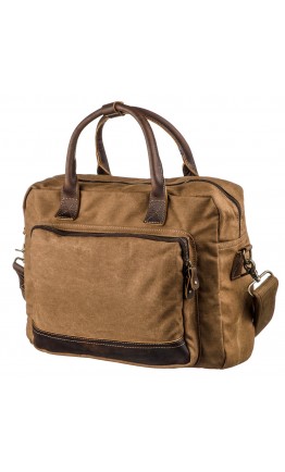 Текстильная коричневая мужская сумка для ноутбука Vintage 20118