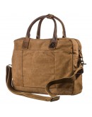 Фотография Текстильная коричневая мужская сумка для ноутбука Vintage 20118