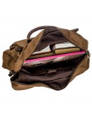 Фотография Текстильная коричневая мужская сумка для ноутбука Vintage 20118