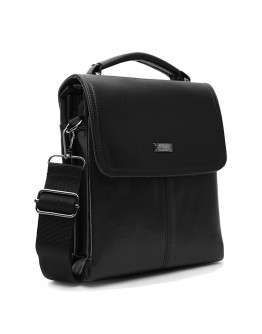 Мужская кожаная черная сумка - барсетка черная Ricco Grande T1tr0029bl-black