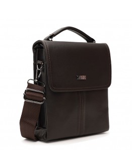 Мужская коричневая сумка - барсетка кожаная Ricco Grande T1tr0029br-brown