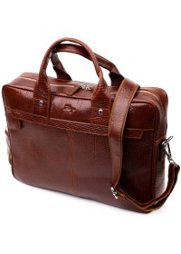 Универсальная кожаная мужская сумка-портфель на плечо и в руку KARYA 20936