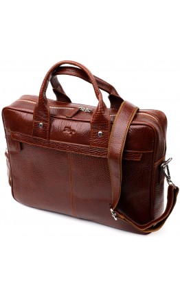 Универсальная кожаная мужская сумка-портфель на плечо и в руку KARYA 20936
