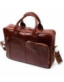 Фотография Универсальная кожаная мужская сумка-портфель на плечо и в руку KARYA 20936