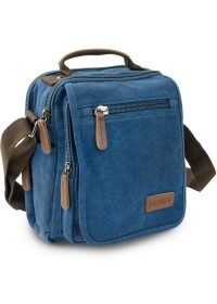 Универсальная текстильная синяя мужская сумка Vintage 20201