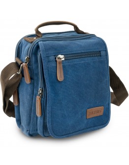 Универсальная текстильная синяя мужская сумка Vintage 20201