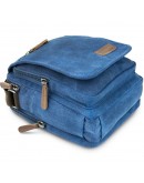 Фотография Универсальная текстильная синяя мужская сумка Vintage 20201