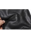 Фотография Вертикальная мужская черная сумка - барсетка в плотной коже Vintage 20366