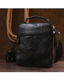 Фотография Мужская черная сумка из натуральной зернистой кожи Vintage 20683