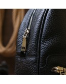 Фотография Женский небольшой черный рюкзак из натуральной кожи Shvigel 16302