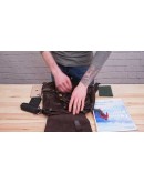 Коричневый кожаный мужской рюкзак 14668