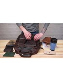 Темно-коричневый кожаный мужской рюкзак Vintage 14711