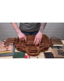 Безупречная стильная мужская сумка коричневого цвета 77028C1