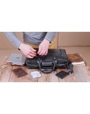 Черная кожаная фирменная сумка-портфель на плечо KARYA 20871