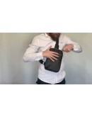 Мужская сумка на плечо черная Newery N6896FA