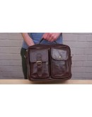 Мужская коричневая кожаная сумка на каждый день Vintage 14693