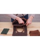 Коричневая женская кожаная сумка - трансформер Vintage 14812