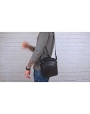 Черная небольшая мужская сумка барсетка SHVIGEL 11088