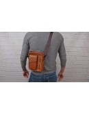 Мужская сумка-барсетка светло-коричневого цвета Vintage 14707