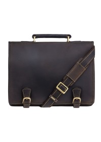 Шикарный кожаный портфель Visconti 16134 XL hulk oil brown