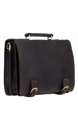 Шикарный кожаный портфель Visconti 16134 XL hulk oil brown