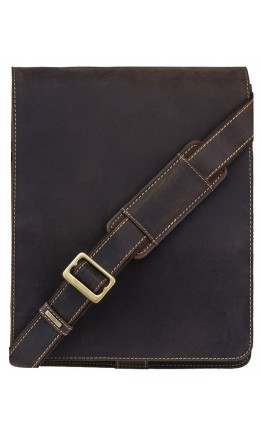 Вместительная сумка из кожи на плечо Visconti 18410 Jasper (Оil Brown)
