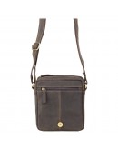 Фотография Тёмно-коричневая маленькая сумка на плечо Visconti S7 (oil brown)