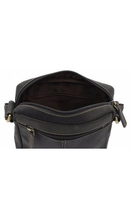 Тёмно-коричневая маленькая сумка на плечо Visconti S7 (oil brown)