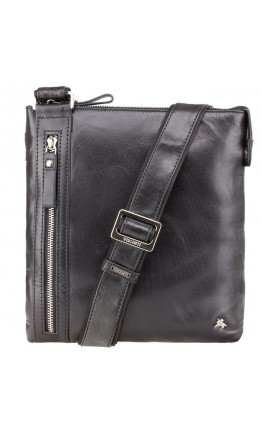 Мужская кожаная фирменная сумка планшетка Visconti ML25 Taylor (black)