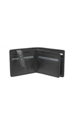 Чёрный мужской кожаный кошелёк Visconti TSC43 Montieri (Black)
