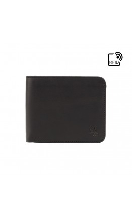 Кожаный черный кошелек Visconti Visconti VSL35 Trim c RFID (Black-Cobalt)