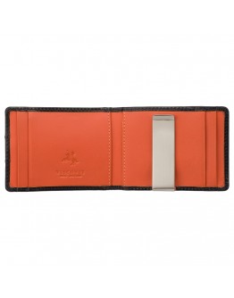 Оригинальный кожаный зажим для купюр Visconti VSL57 (Black Monza/Orange)